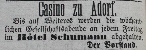 C:\Users\Hörr\Klaus\Adorf\Adorfer Wochenblatt-Grenzbote\Adorfer Grenzbote Fotos von Anzeigen-Artikel\1879-10-08 Casino Gesellschaftsabend  im Hotel Schumann IMG_7827.JPG